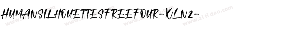 Humansilhouettesfreefour-XLn2字体转换