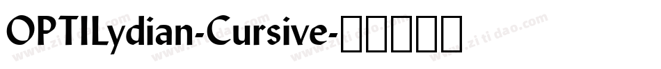OPTILydian-Cursive字体转换