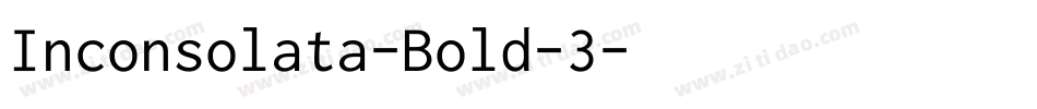 Inconsolata-Bold-3字体转换