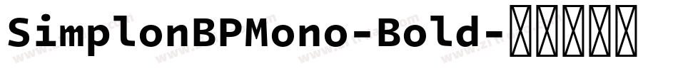 SimplonBPMono-Bold字体转换