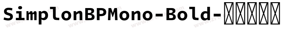SimplonBPMono-Bold字体转换