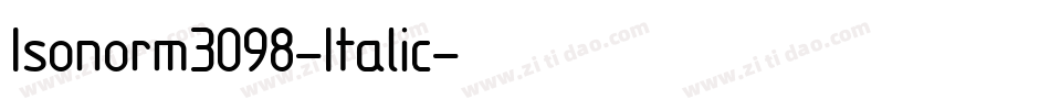 Isonorm3098-Italic字体转换
