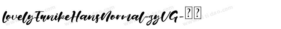 LovelyEunikeHansNormal-zyVG字体转换