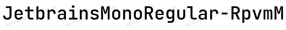 JetbrainsMonoRegular-RpvmM字体转换