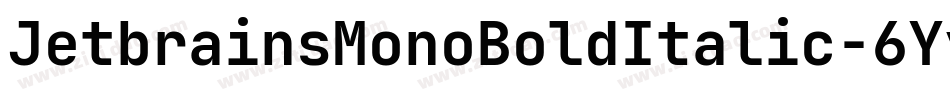 JetbrainsMonoBoldItalic-6YyW6字体转换