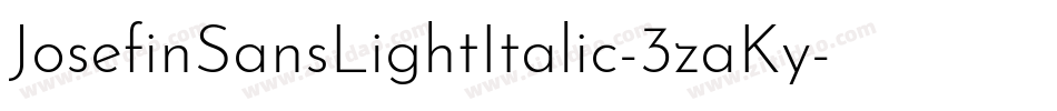 JosefinSansLightItalic-3zaKy字体转换