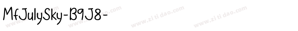 MfJulySky-B9J8字体转换