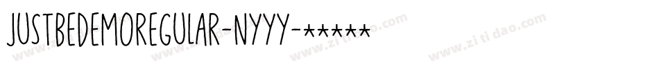 JustBeDemoRegular-nyyY字体转换