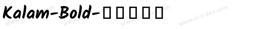 Kalam-Bold字体转换