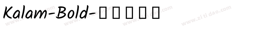 Kalam-Bold字体转换