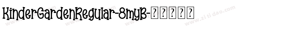 KinderGardenRegular-8myB字体转换