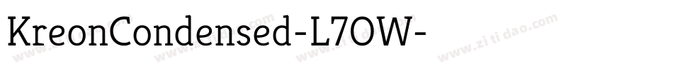 KreonCondensed-L7OW字体转换