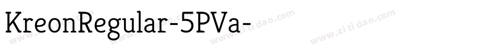 KreonRegular-5PVa字体转换