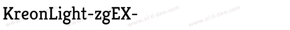 KreonLight-zgEX字体转换