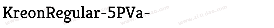 KreonRegular-5PVa字体转换