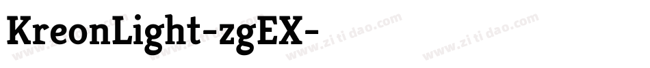 KreonLight-zgEX字体转换
