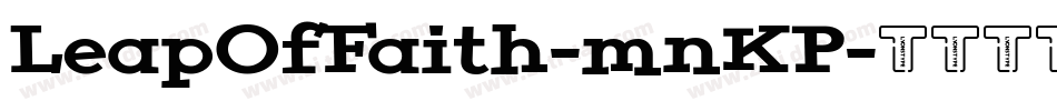 LeapOfFaith-mnKP字体转换