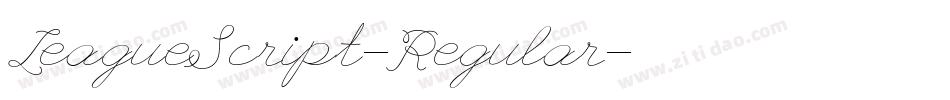 LeagueScript-Regular字体转换