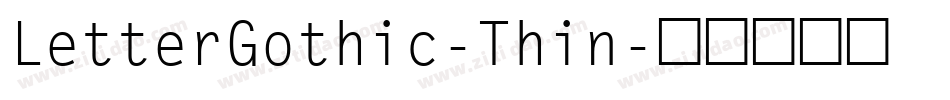 LetterGothic-Thin字体转换