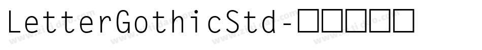 LetterGothicStd字体转换