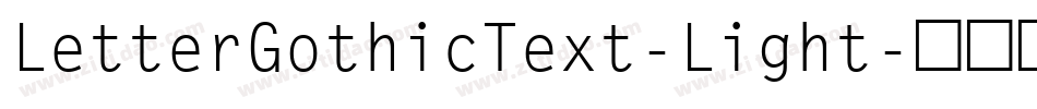 LetterGothicText-Light字体转换