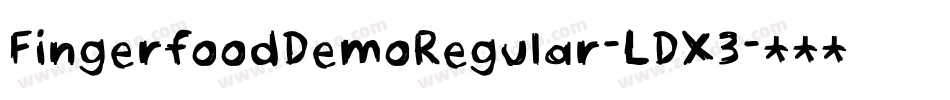 FingerfoodDemoRegular-LDX3字体转换
