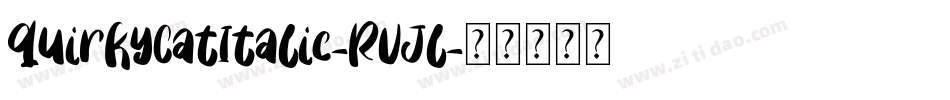 QuirkyCatItalic-RVJl字体转换