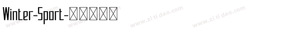 Winter-Sport字体转换