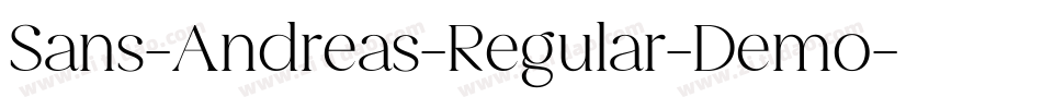 Sans-Andreas-Regular-Demo字体转换