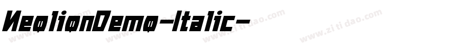 NeolionDemo-Italic字体转换