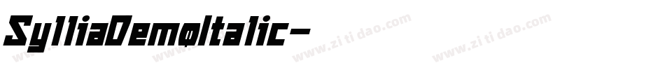 SylliaDemoItalic字体转换