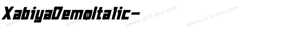 XabiyaDemoItalic字体转换