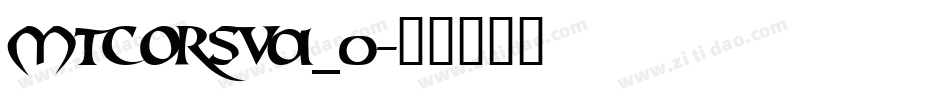 MTCORSVA_0字体转换