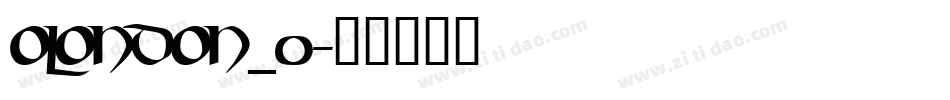 Olondon_0字体转换