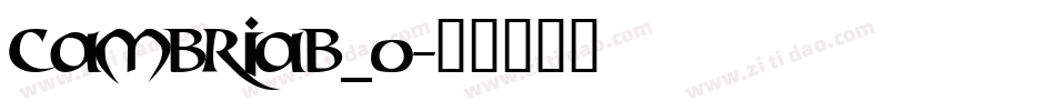 cambriab_0字体转换