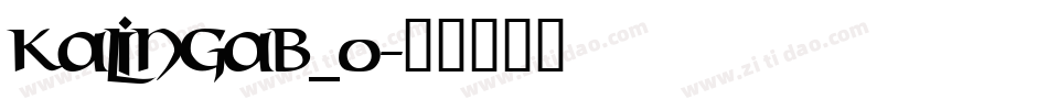 kalingab_0字体转换