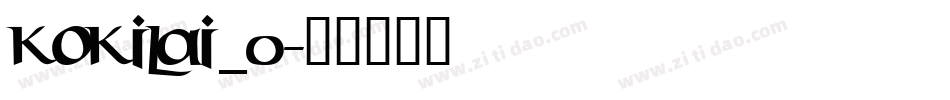 kokilai_0字体转换
