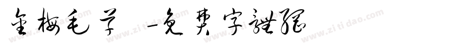 金梅毛草書體字体转换