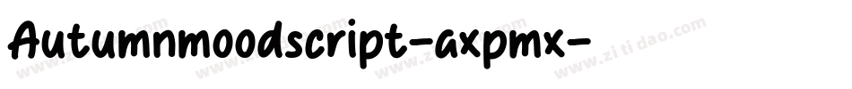 Autumnmoodscript-axpmx字体转换