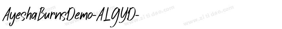 AyeshaBurnsDemo-ALGYD字体转换