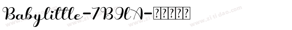 Babylittle-7B9lA字体转换