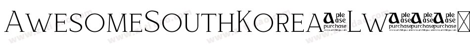 AwesomeSouthKorea-Lw54字体转换