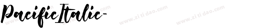 PacificItalic字体转换