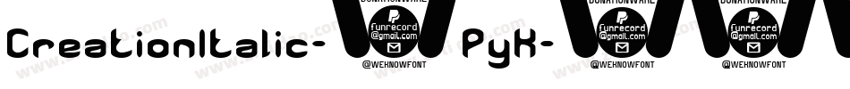 CreationItalic-7PyK字体转换