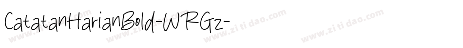 CatatanHarianBold-WRGz字体转换