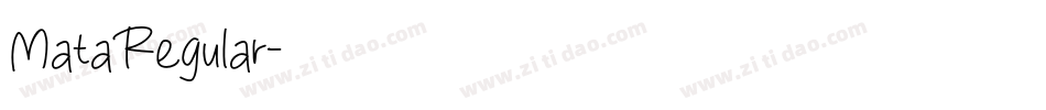 MataRegular字体转换