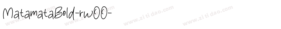 MatamataBold-rwOO字体转换