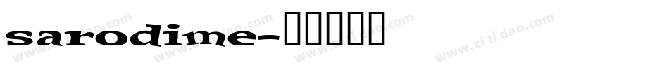 Sarodime字体转换