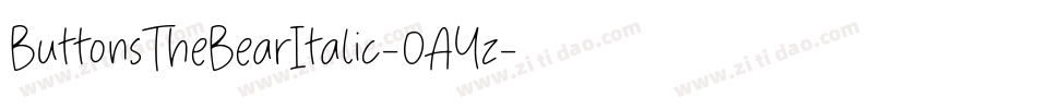ButtonsTheBearItalic-0AYz字体转换