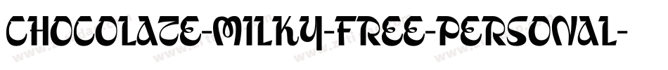 Chocolate-Milky-Free-Personal字体转换